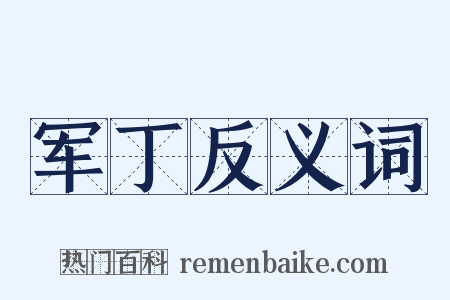 军丁反义词是什么意思的图片